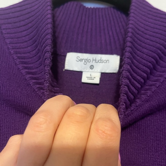 SERGIO HUDSON X TARGET Strong Shoulder Sweater Knit Midi Dress Size Large - Picture 4 of 4